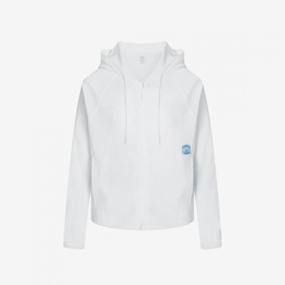 Fila Women S meSh Hood Zip Up Cover Up OFF WHITE/W95