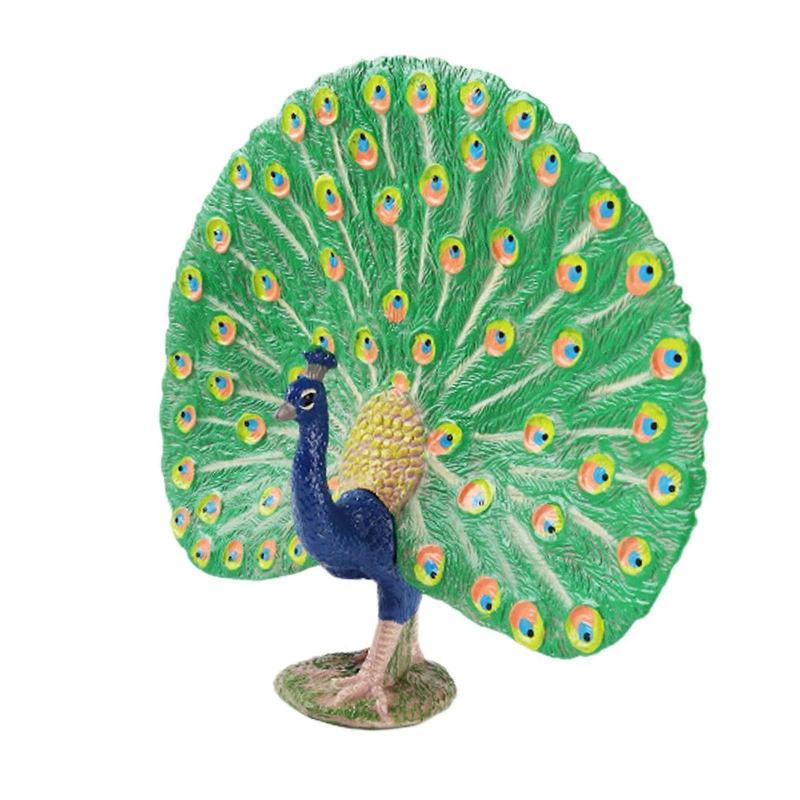 Animal Figure Realistic Peacock Model Ornament Preschool Education Toy