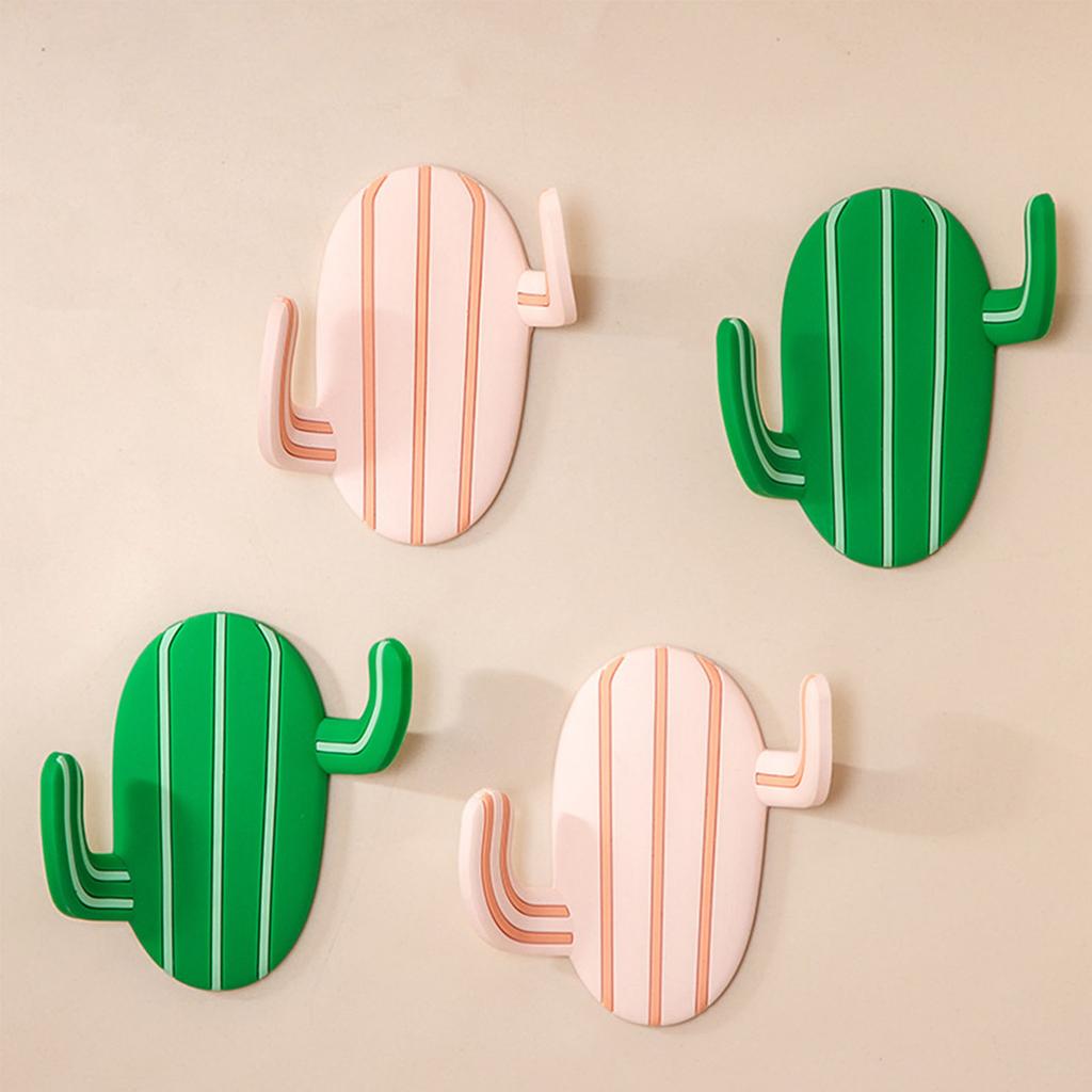 Creative Cactus Hooks Auto Stick Wall Mounts For Bathroom Kitchen Organization Practical Waterproof Home Storage