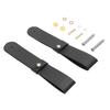 2pcs PU Leather Curtain Rod Holders Brackets Mounted Loop Straps with Screws Plastic Wall Plugs Boho Pole Hanger Hook