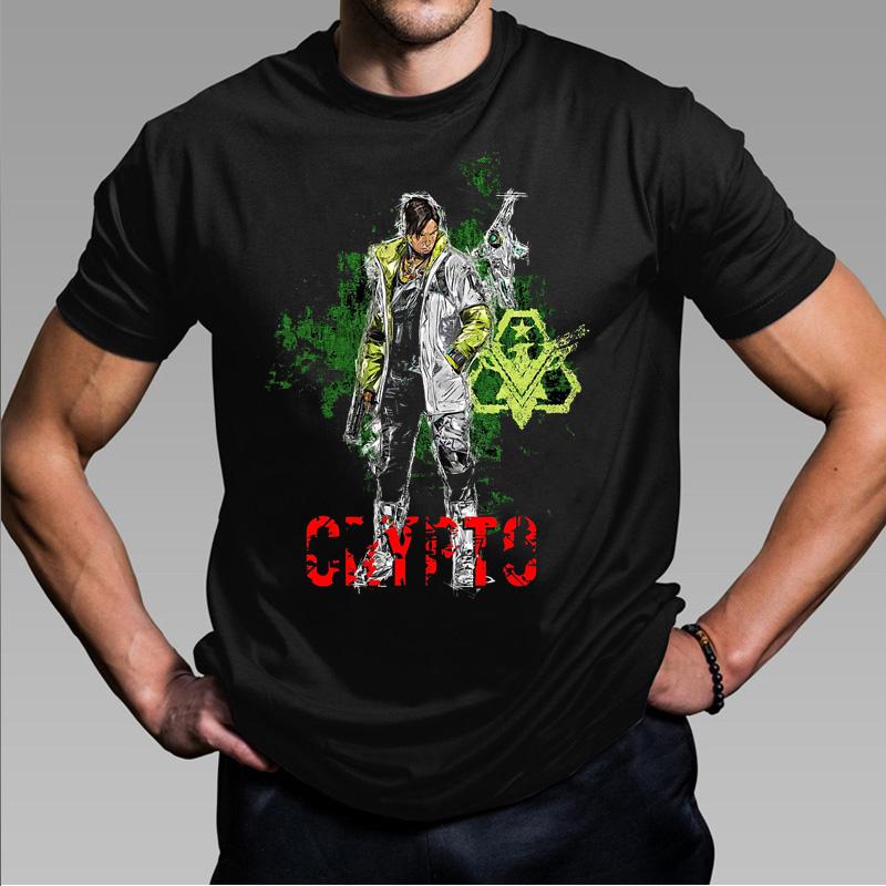 Apex Legends Game Print Short Sleeve Harajuku Fashion Apex T-shirt Men Women Black Streetwear Cool Cosplay Teeshirt Tops