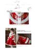 Girls' Velvet-Lined Winter Hanfu Dress - Chinese New Year Festive Outfit
