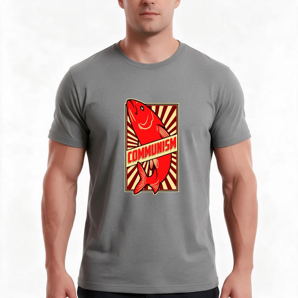 Just A Red Herring Tshirt Summer Casual Cotton Tee Oversized Streetwear Tops Vintage Graphic Print Loose Fit Short Sleeve