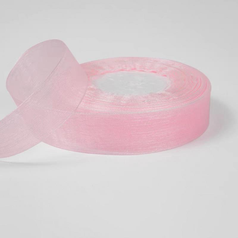 50yards Braided Hair Ribbon Binding Bow Ties DIY for Gift Wrapping 2.5cm Floral Bouquet Decorative Tulle Ribbon