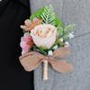 Elegant Wedding Groom Boutonniere Bridal Rose Corsage for Wedding Business Meeting Receptions Wedding Bride Accessories