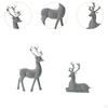 1 Pair Reindeers Deer Figurines Resin Sculpture Decorative Shelf Decoration for Office Desktop,