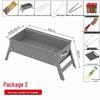 Portable Folding Charcoal BBQ Grill Set