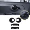 Glossy Black Inner Door Handle Frame Cover Trim For Fiat 500 2010-