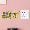 5Pcs No Touching Electric Switch Sticker Self-adhesive Removable Waterproof PVC