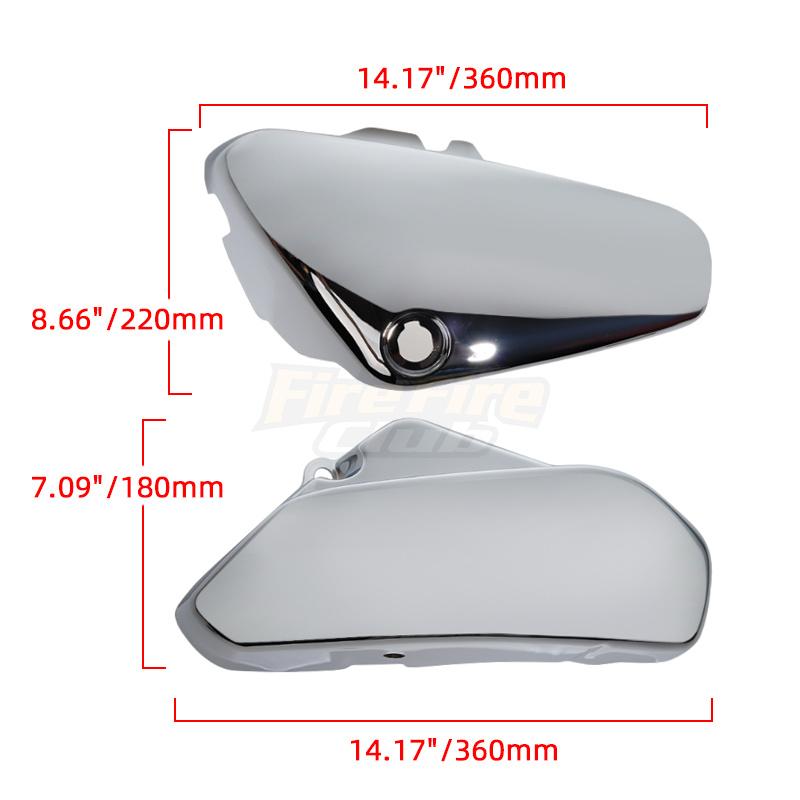 Motorradbatterie Seitenverkleidung Abdeckung Schutz Chrom Für Suzuki Boulevard Voluisa C50 VL400 VL800 2005-2017