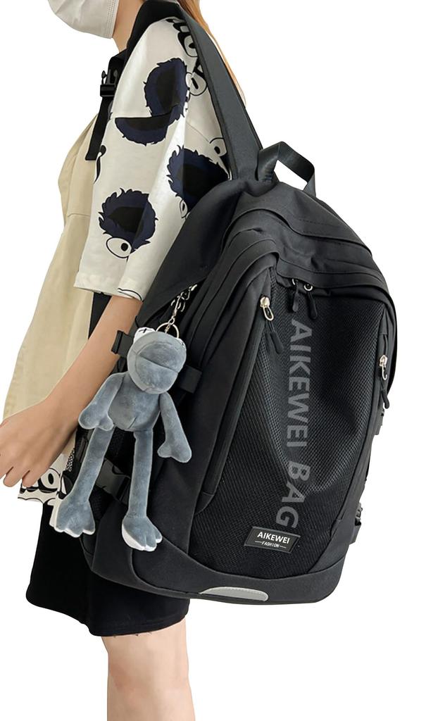 FTBOL Women's Large Capacity Backpack, Korean Design, Large Capacity, Fits 15.6-inch Laptop, Popular for High School Girls, Lightweight, Cute,