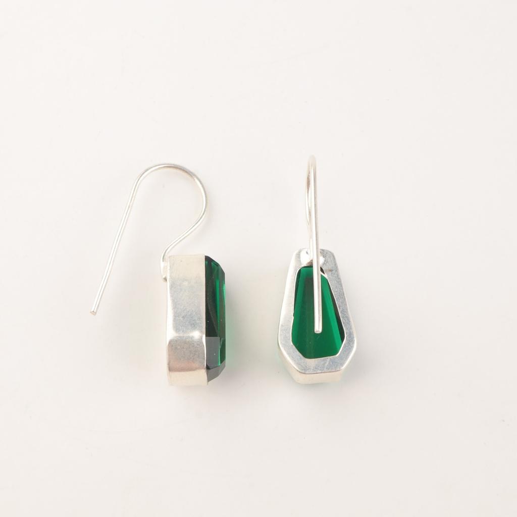 Chrome Diopside Gemstone 925 Sterling Silver Jewelry Handmade Hook Earrings1.26" EE-138-4