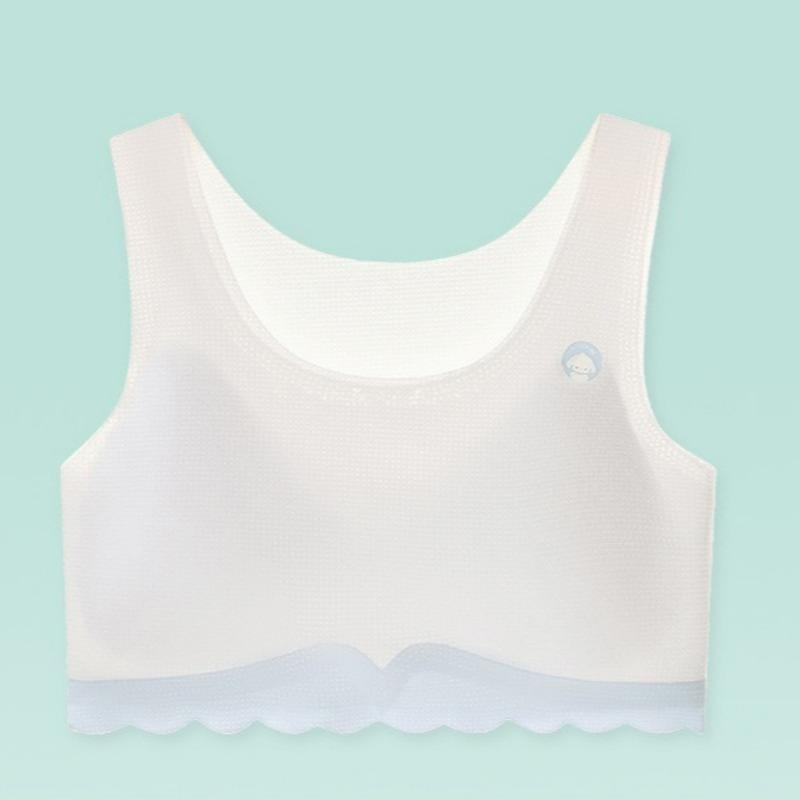 Sweet Soft Comfortable Racerback Training Vest for Growing School Girls Thin Lightweight Breathable Daily Developmental Undergarment