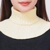 New Detachable Knitted Turtleneck Fake Collar For Women Neck Warmer Autumn Winter Warm Cover Head Neck Knitting False Collar