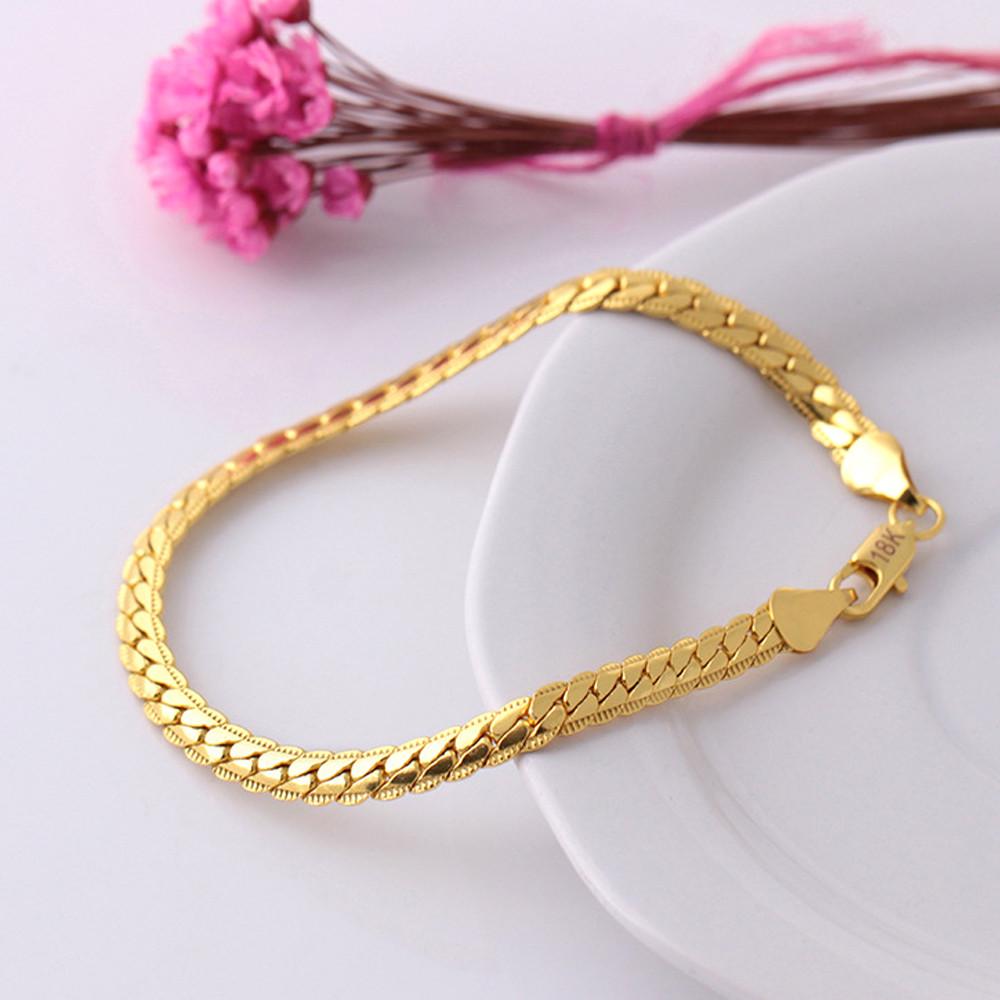 

Unisex Men s Punk Gold Bracelet Chain Wristband Bangle Hip Hop Jewelry золотой