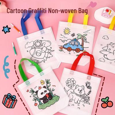Entzückliche Bastel- und Malertasche für Kinder - DIY-Cartoon-Handtasche für Kindergartenaktivitäten & Pädagogischen Spaß als Geschenk