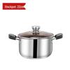 ZISIZ 22CM Composite Steel Soup Pot with Steamer
