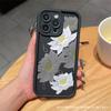 Literary painting small floral flower for iPhone11/12/13/14/15/16PRO MAX mobile phone case