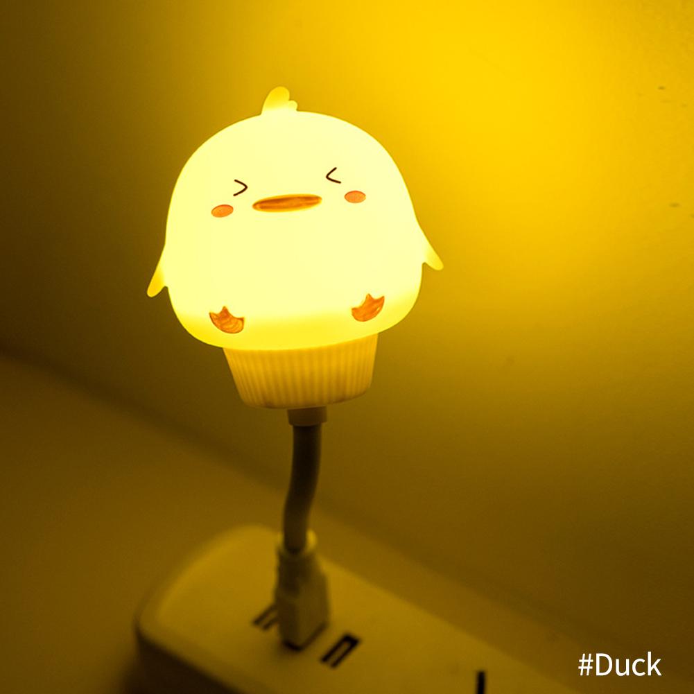 LED Chlidren USB Night Light Cute Cartoon Night Lamp Bear Rabbit Cat Duck for Baby Kid Bedroom Decor Bedside Lamp Christmas Gift