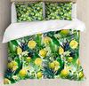 Lemon Duvet Cover Girls Boys Kids Botanical Lemon Pattern Comforter Cover Tropical Fruit Room Decorative Bedding Set With Zipper