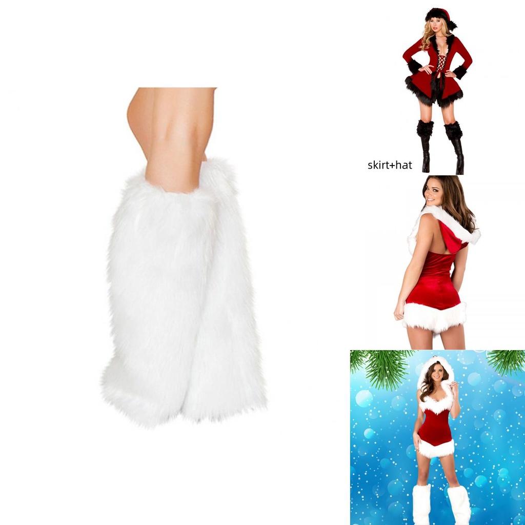 Women's Sexy Santa Outfit Red Tube Top Dress Xmas Cloak Cosplay