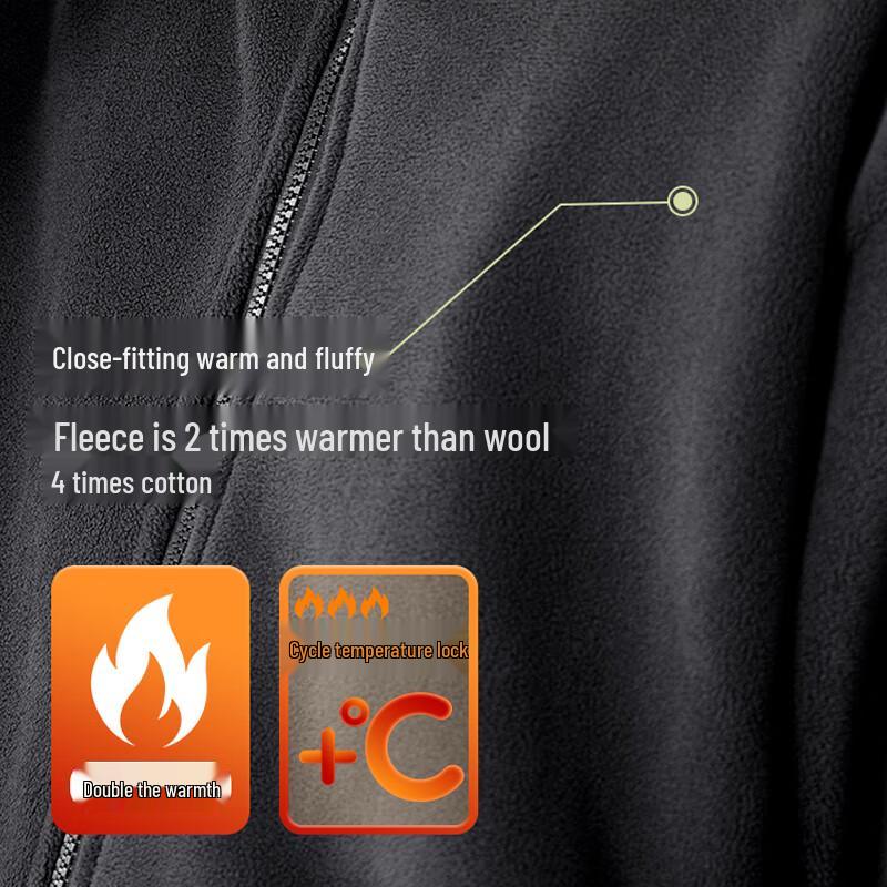 Baleno Men's Heavyweight Plush Lined Fleece Windbreaker Jacket