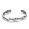Retro Mobius Twist Rune Pattern Titanium Steel Viking Men's C-Shape Bracelet
