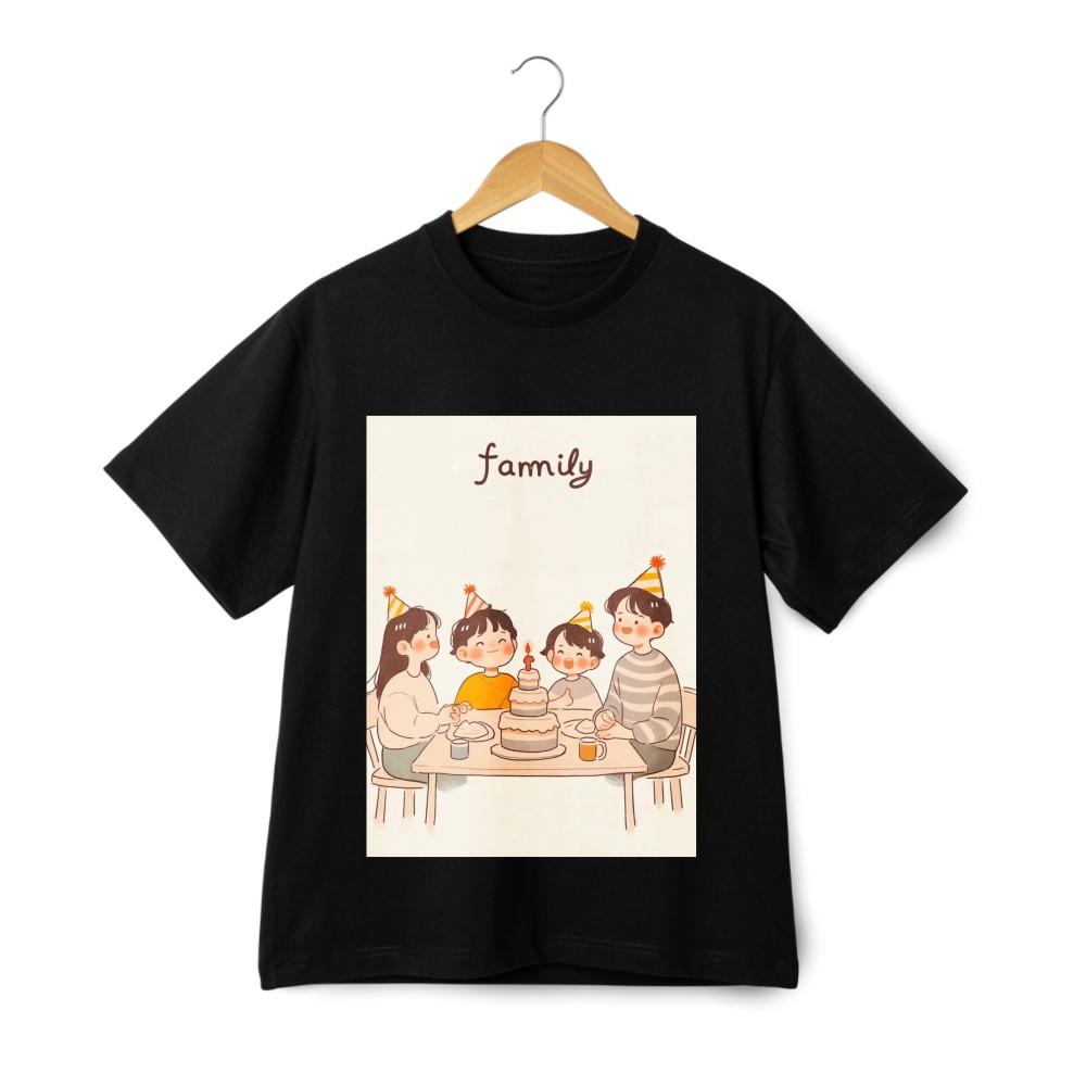 

Warm Family Birthday Theme Parent - Child Short - Sleeve T - Shirt|Tee 4XL