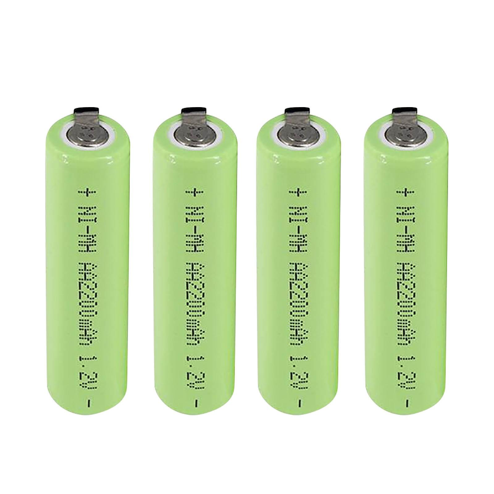 

Батарея AA, 2200 мАч, 1,2 В, NiMH аккумуляторы типа AA со сварочными выступами для электрической зубной щетки, бритвы 2A One Size