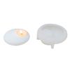 Silicone Molds Cobble Stone Candlestick Molds Oval Candle Holder Molds Plaster Molds Castings Mould for Home Decoration