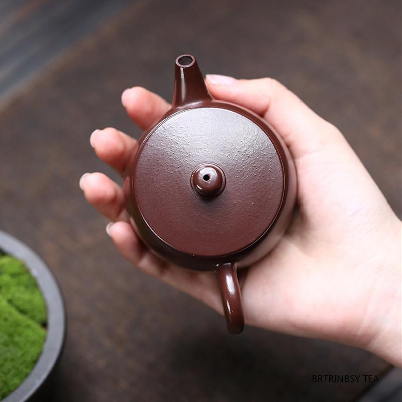 110ml Yixing Purple Clay Teapot Handmade Ball Hole Filter Tea Pot Beauty Tea Infuser Kettle Chinese Household Zisha Tea Set
