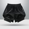 Men's Two-in-One Quick-Dry Running Shorts - Breathable, Lightweight, and Perfect for Marathon Training and Beach Sports.