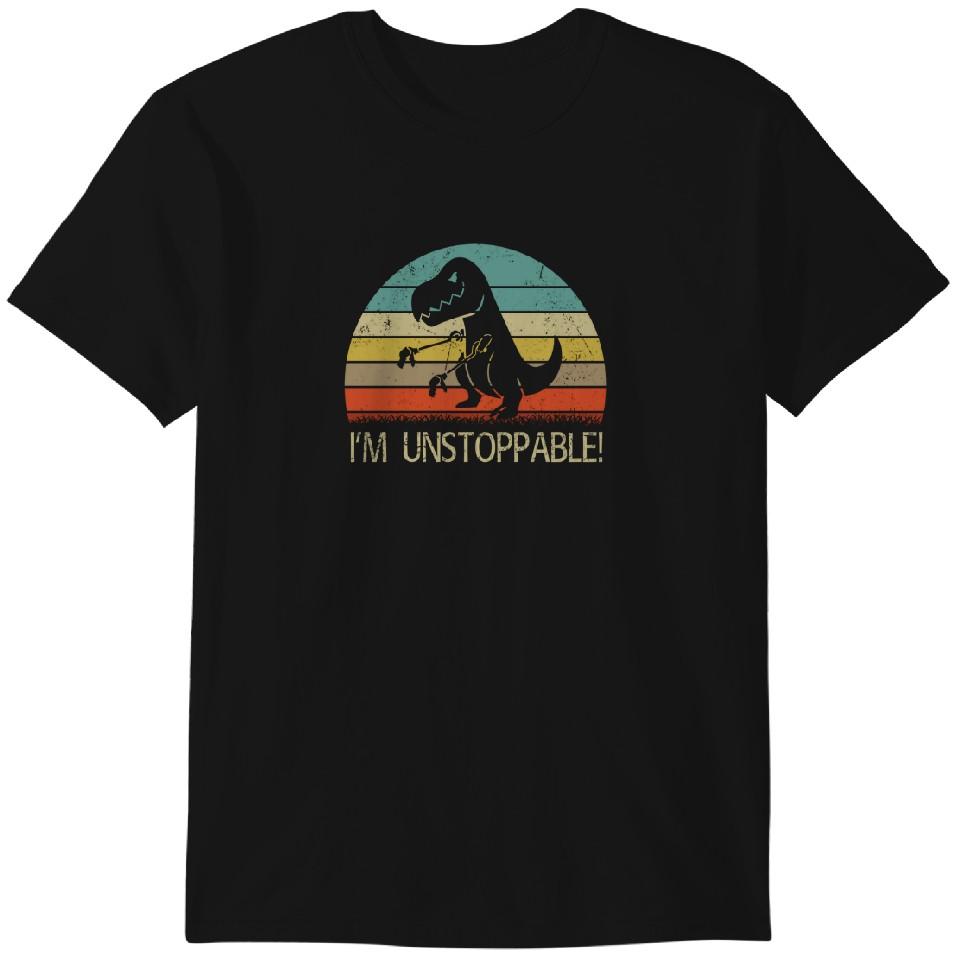 

I m Unstoppable T-Shirt, Funny Dinosaur T Rex Novelty Tee Adult Mens Unisex Classic T-shirt 2XL