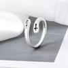Hong Kong Style Women's Hip-Hop Cross Letter Ring - Trendy Niche Design
