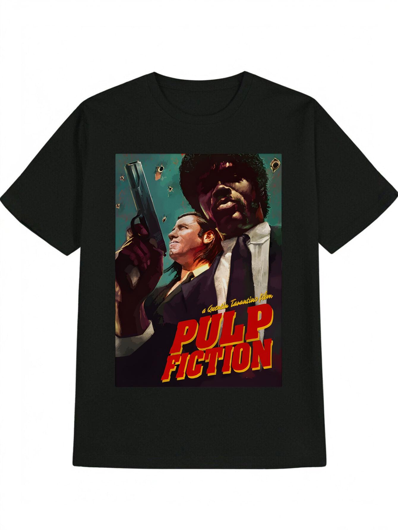 Pulp Fiction Graphic T-shirt - Casual Crew Neck M