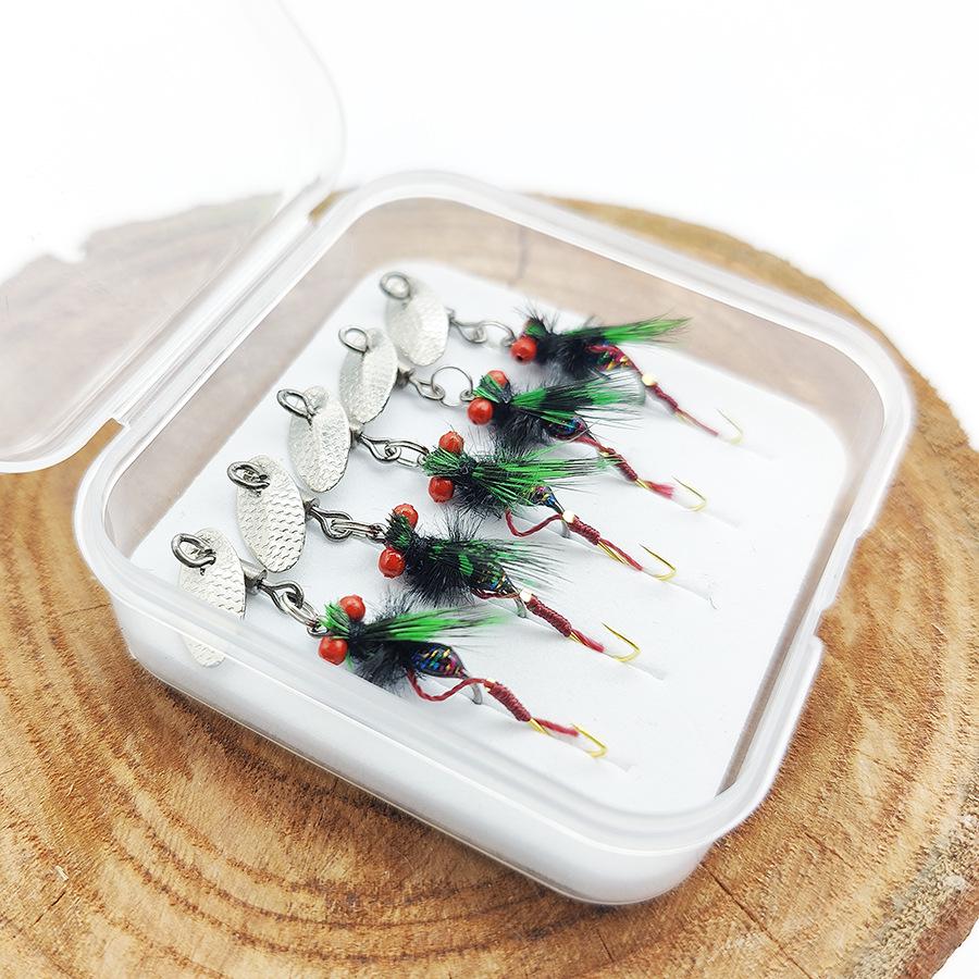Double Hook Rattlesnake Fly: Colorful Wing Micro Lure for Mosquito, Horsemouth, Striped Fish—Bionic Nanoworm.