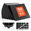 Garage Tiles Interlocking, 12 X 12 X 0.53 Inch 50 Pack Garage Floor Covering Tiles, Non-Slip Double-Sided Texture Garage Flooring Tiles
