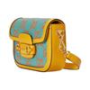 Gucci 1955 Series Vintage Gold Buckle Logo Saddle Bag Leather Crossbody Shoulder Bag Mini Unisex bags Light-Blue Orange 658574-UGMCG-4283
