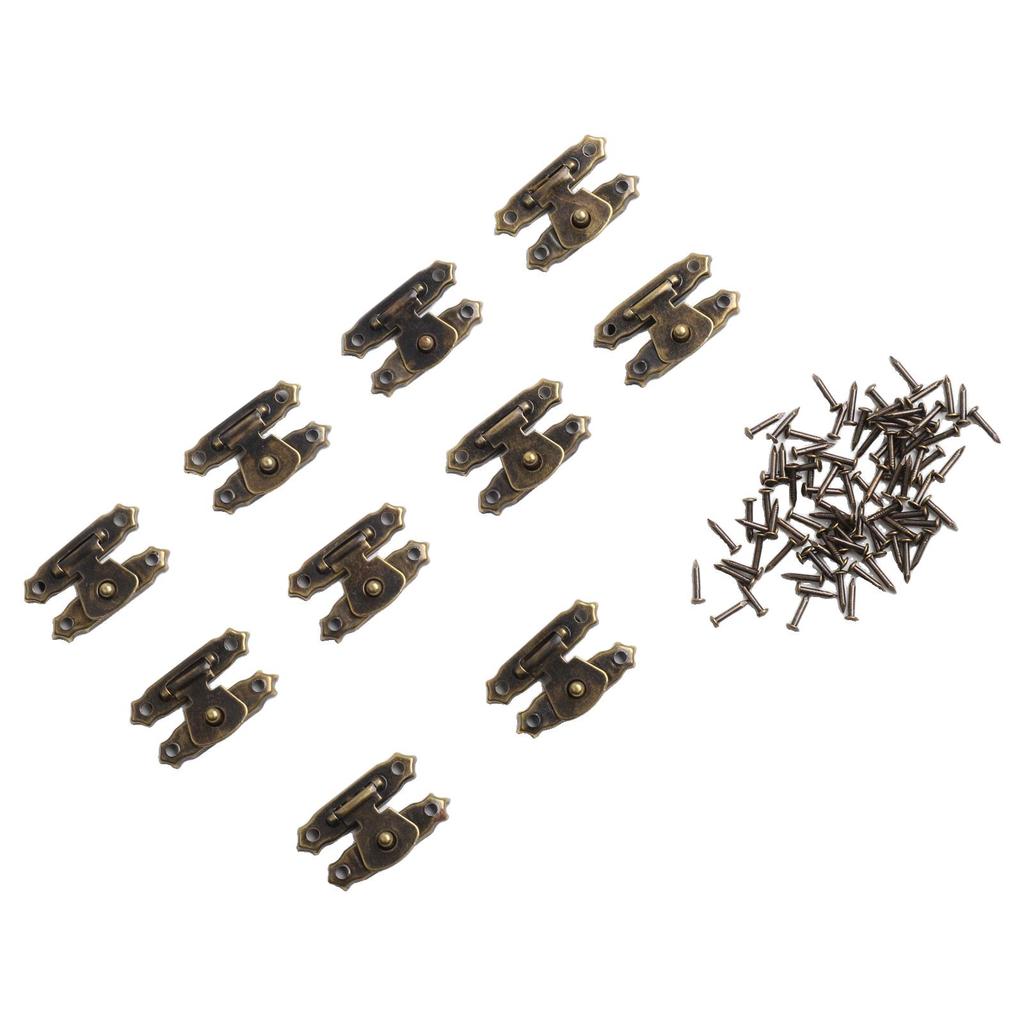 Jewelry Box Buckles Bronze Wooden Box Buckle Drawer Latches Decorative Suitcases Hasp Latch Buckle Clasp Furniture Hardware