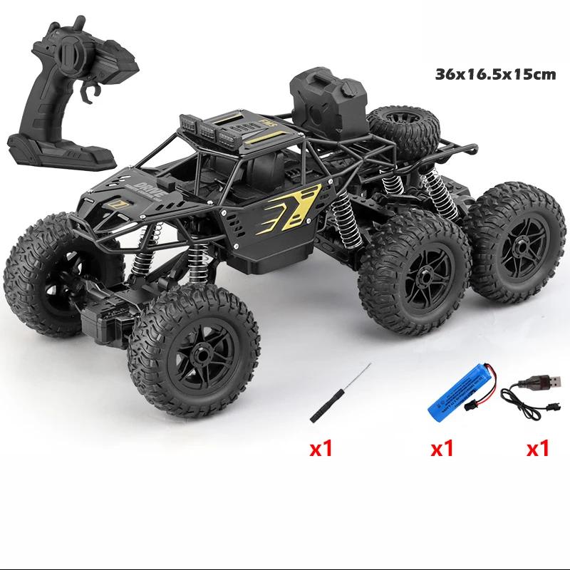 1: 18 Six Wheel Drive Rc Car Cross-Country Climbing Spray Racing Car Remote Control Electric Car Fall Resistant Boy Toy Gift