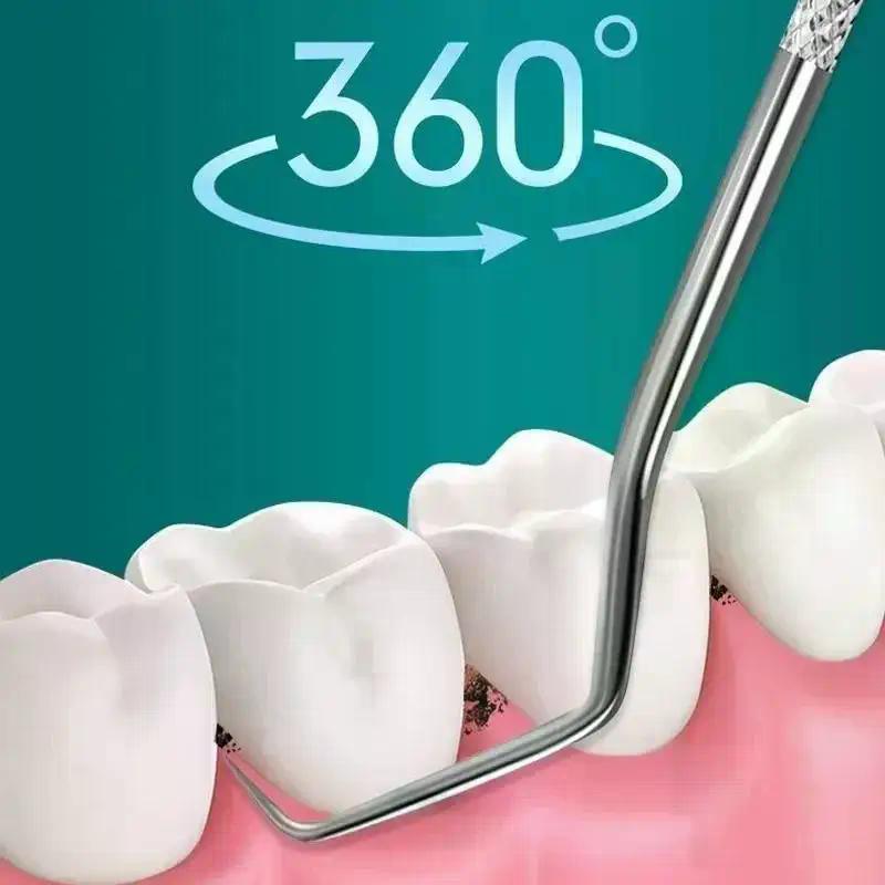 Set di stuzzicadenti in acciaio inossidabile Filo interdentale Stuzzicadenti riutilizzabili Stuzzicadenti portatile Filo interdentale Detergente per denti Pulizia orale