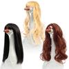 3/4Pcs Porch Goose Wig for 17 Inch and 23 Inch Statue Universal Lawn Goose Wig with Hair Clip Outdoor Statue Decorative