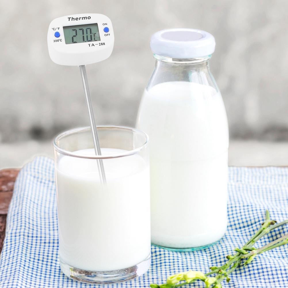 LCD Food Thermometer Probe Kitchen Cooking BBQ Grill Milk Temp Tester