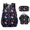 Astronauta Spazio Classico Stampato 3D 3pz/Set Zaino Scolastico Studente Quaderno da Viaggio Zaino a Spalla Borsa Pranzo Astuccio