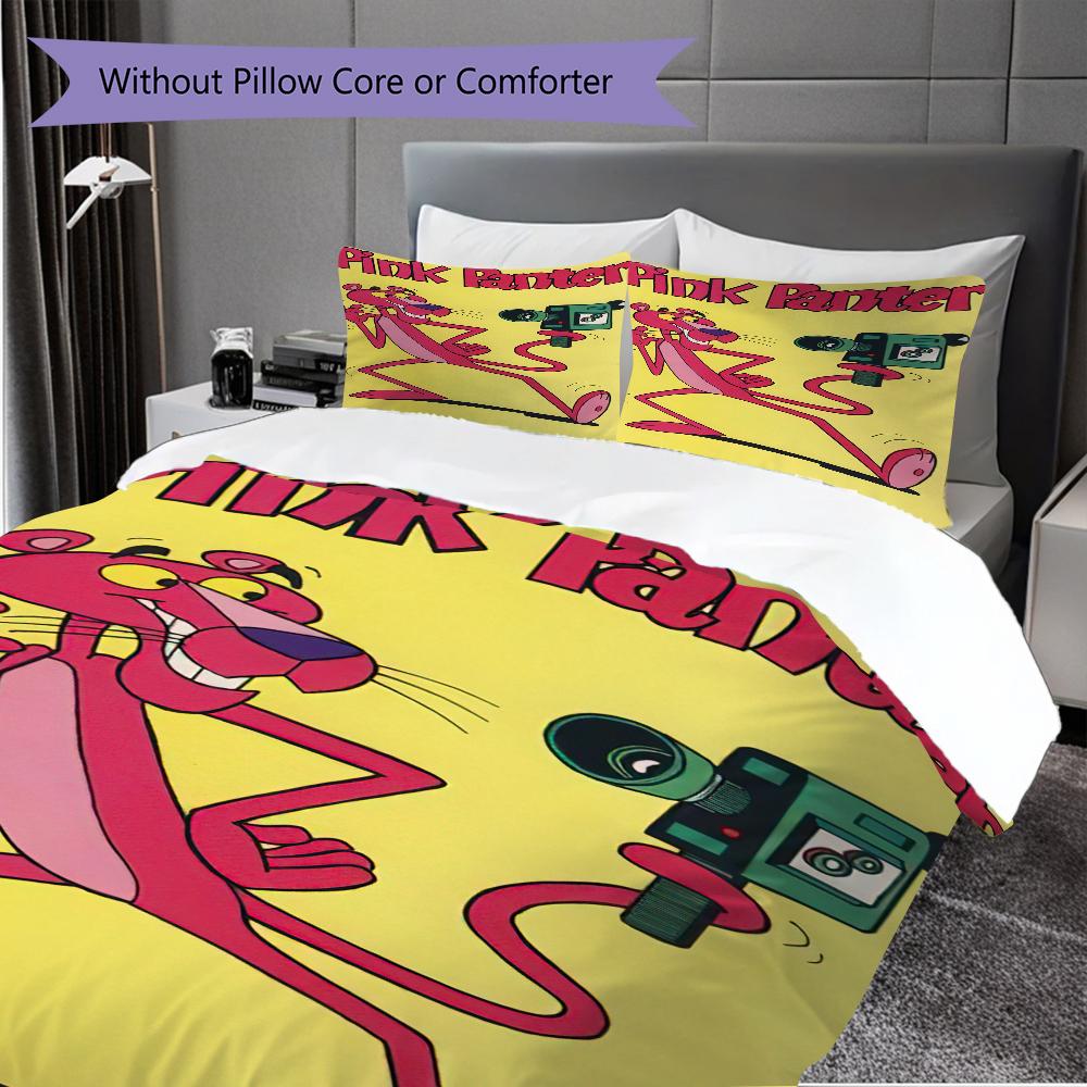 Biancheria da letto con impronta di zampa della Pantera Rosa Senza Imbottitura 1 Copripiumino 2 Federe Senza Imbottitura Set Biancheria da Letto Regalo di Natale Compleanno Morbido e Confortevole