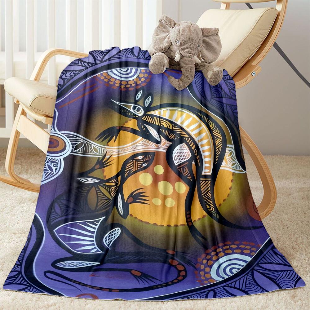 Australian Aboriginal Style 18 Blanket Durable Comfort Perfect for Picnics Couch Bed for All Seasons Stylish Decor
