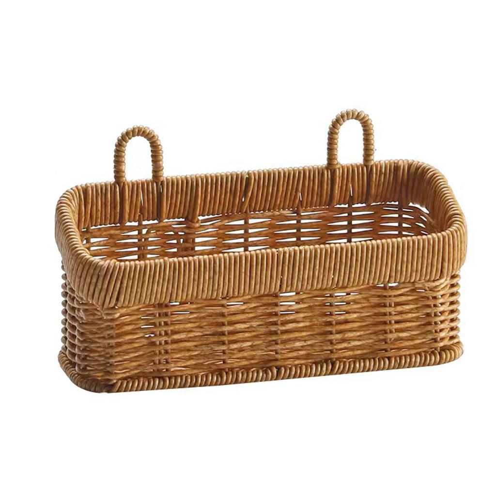Kitchen Wall Storage Solution For Vegetables And Spices Woven Wall Hanging Storage Basket