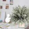 10PC/Christmas Simulation Snowflake  Needle Branch Feel Material Table Ornaments Home Decoration Christmas Tree Plug-in