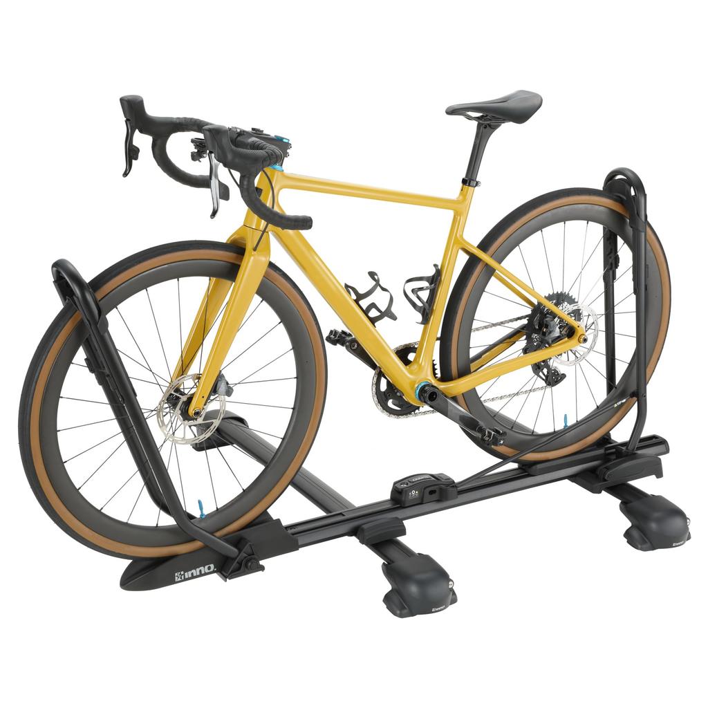 Carmate INNO IOP30 Tire Hold 3 T-Slot Optional Roof Carrier Cycle Carrier Road Bike Mountain Bicycle Car Black