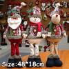 Decorazione Natalizia Pupazzo di Neve Retrattile Renna Babbo Natale Plaid In Piedi Decorazione per la Casa Bambola Regalo per Bambini Decorazioni Anno Nuovo 2024
